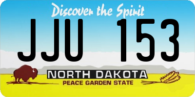 ND license plate JJU153