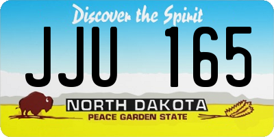 ND license plate JJU165