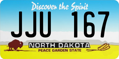 ND license plate JJU167