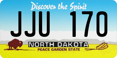 ND license plate JJU170