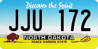 ND license plate JJU172