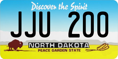 ND license plate JJU200
