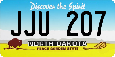 ND license plate JJU207