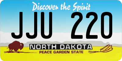 ND license plate JJU220
