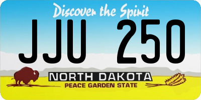 ND license plate JJU250