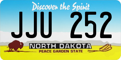 ND license plate JJU252