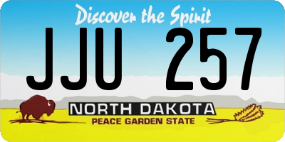 ND license plate JJU257