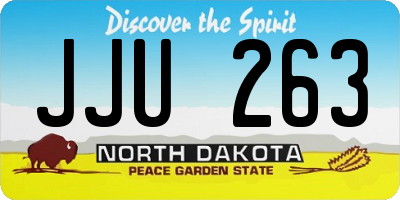 ND license plate JJU263