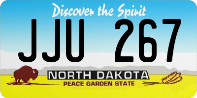 ND license plate JJU267