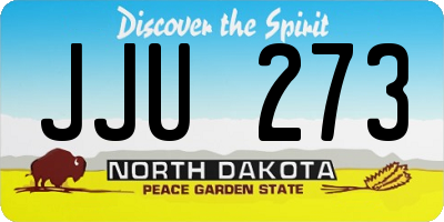 ND license plate JJU273