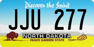 ND license plate JJU277