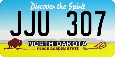 ND license plate JJU307