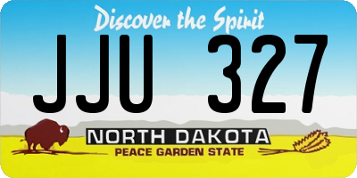 ND license plate JJU327