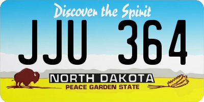 ND license plate JJU364