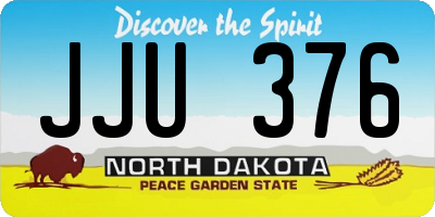 ND license plate JJU376