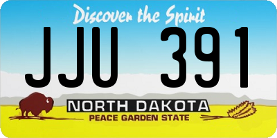 ND license plate JJU391