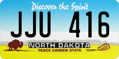 ND license plate JJU416