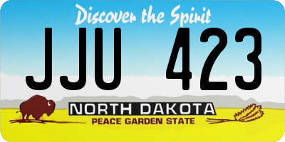 ND license plate JJU423