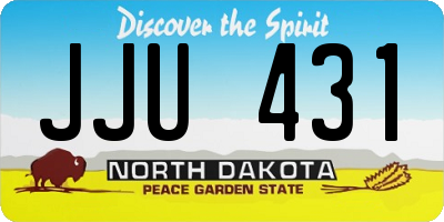 ND license plate JJU431