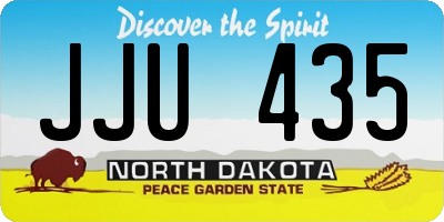 ND license plate JJU435