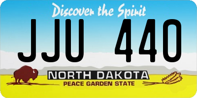ND license plate JJU440