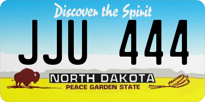 ND license plate JJU444