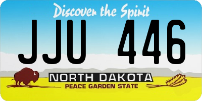 ND license plate JJU446