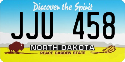 ND license plate JJU458