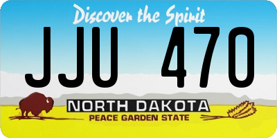 ND license plate JJU470