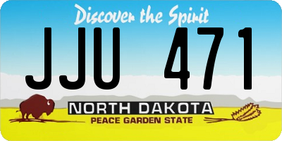 ND license plate JJU471