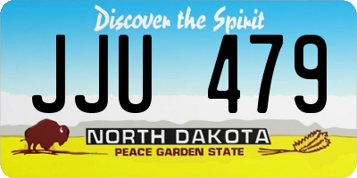 ND license plate JJU479