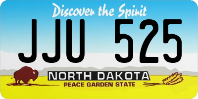 ND license plate JJU525