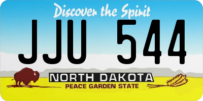 ND license plate JJU544