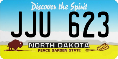 ND license plate JJU623