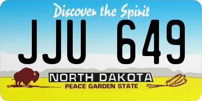 ND license plate JJU649