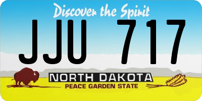ND license plate JJU717
