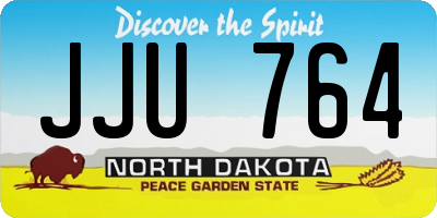 ND license plate JJU764