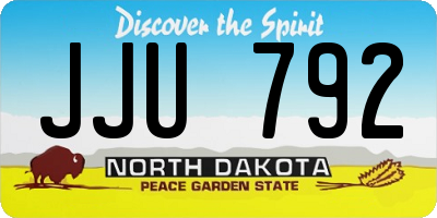 ND license plate JJU792