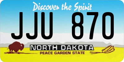 ND license plate JJU870