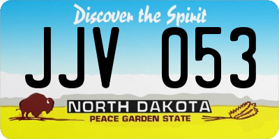 ND license plate JJV053