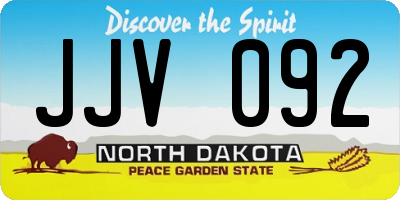 ND license plate JJV092