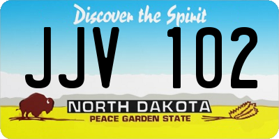 ND license plate JJV102