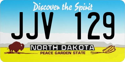 ND license plate JJV129