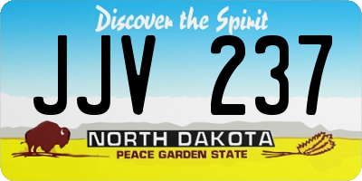ND license plate JJV237