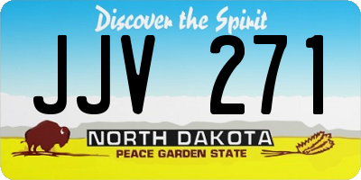 ND license plate JJV271