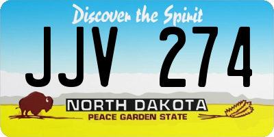 ND license plate JJV274