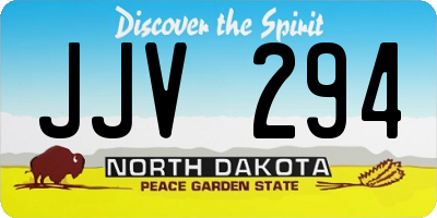 ND license plate JJV294