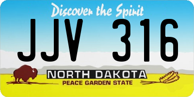 ND license plate JJV316
