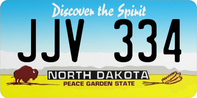 ND license plate JJV334