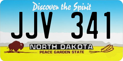 ND license plate JJV341
